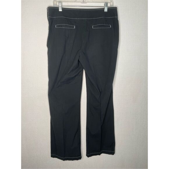 LAFAYETTE 148 Pants Women's size 8 Black Side Zip Wide Leg Cotton BLEEKER - Picture 5 of 9